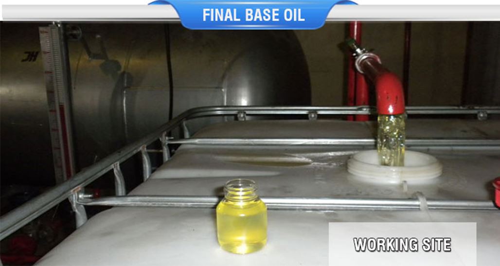 black oil change to yellow machine